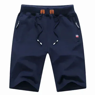 مجموعة اروين التجارية ARWEN&AJH GROUP  2024 European  2024 New Men's Shorts Summer Breeches Cotton Casual Sweat Bermudas Men Black Homme Classic Brand Clothing Beach Shorts Male