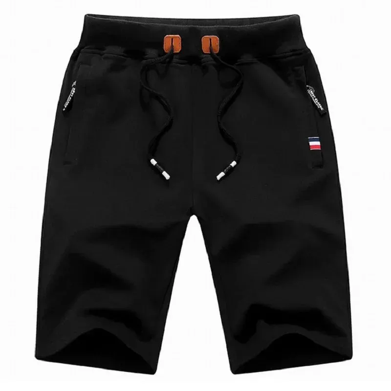 مجموعة اروين التجارية ARWEN&AJH GROUP  2024 European  2024 New Men's Shorts Summer Breeches Cotton Casual Sweat Bermudas Men Black Homme Classic Brand Clothing Beach Shorts Male