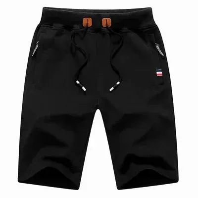 مجموعة اروين التجارية ARWEN&AJH GROUP  2024 European  2024 New Men's Shorts Summer Breeches Cotton Casual Sweat Bermudas Men Black Homme Classic Brand Clothing Beach Shorts Male