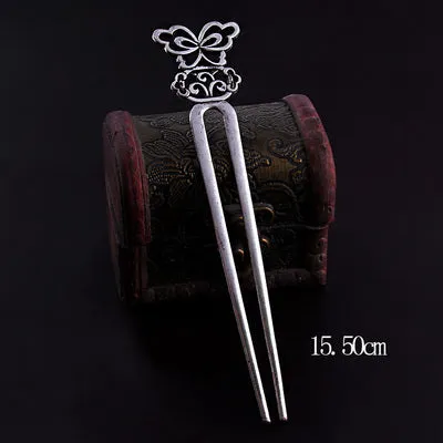 1PC New Vintage Women Hair Sticks Pins Elegance Silver Alloy Geometric Girls Headbands Lady Gift Barrettes Hair Clip Accessories