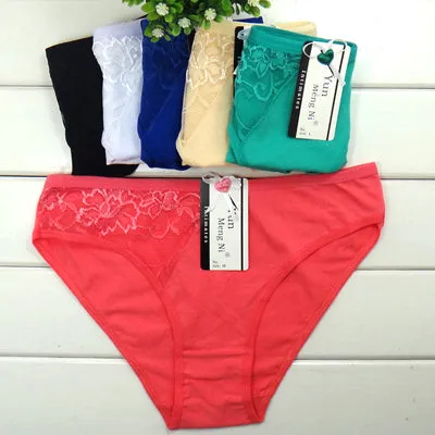 2016 top fashion Sale Solid Women Underwear bragas Thongs underwear women Briefs Sexy Lace Cotton Women's Panties