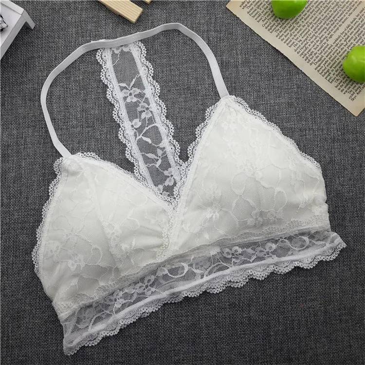 2017 new arrival 3/4 cup sexy women underwear Comfortable Lace bralette Wireless bra women for Backless wear Brassiere