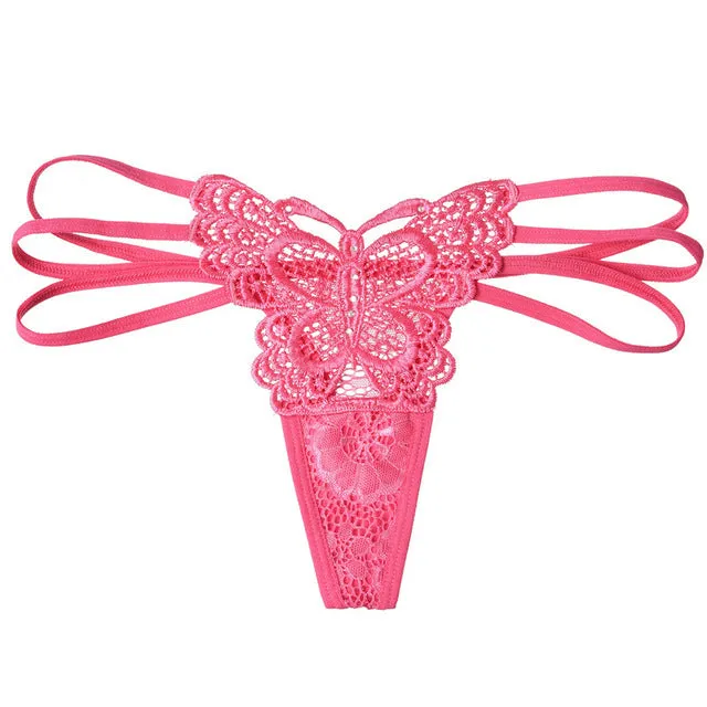 3 Piece Sexy Cotton Cute Butterfly Women's Panties Hot Sale Solid Women Underwear Thongs 2017