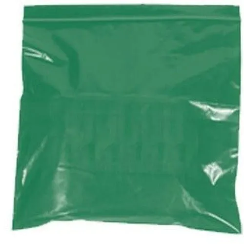 6" x 9" - 2 mil Green Reclosable Poly Bags