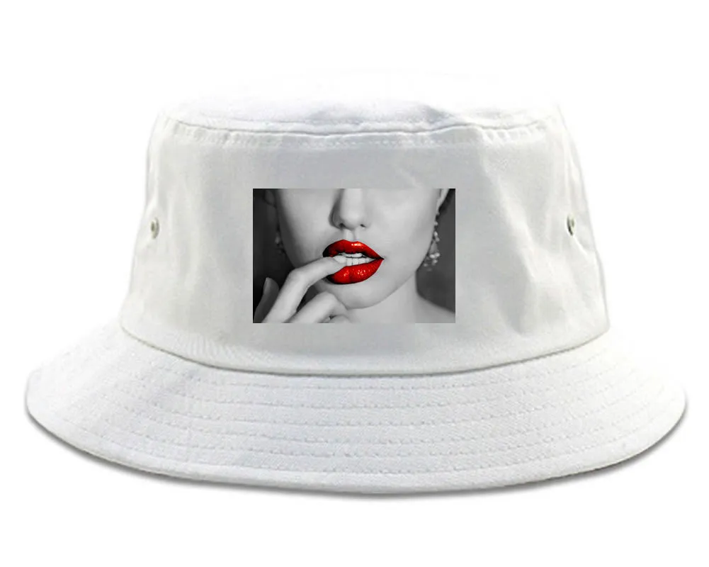 Angelina Red Lips Sexy Bucket Hat