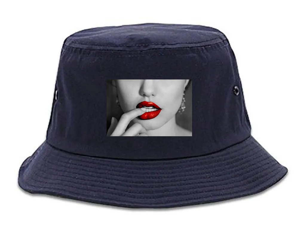 Angelina Red Lips Sexy Bucket Hat