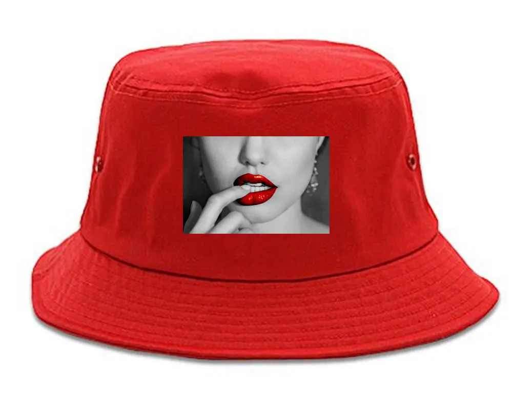 Angelina Red Lips Sexy Bucket Hat