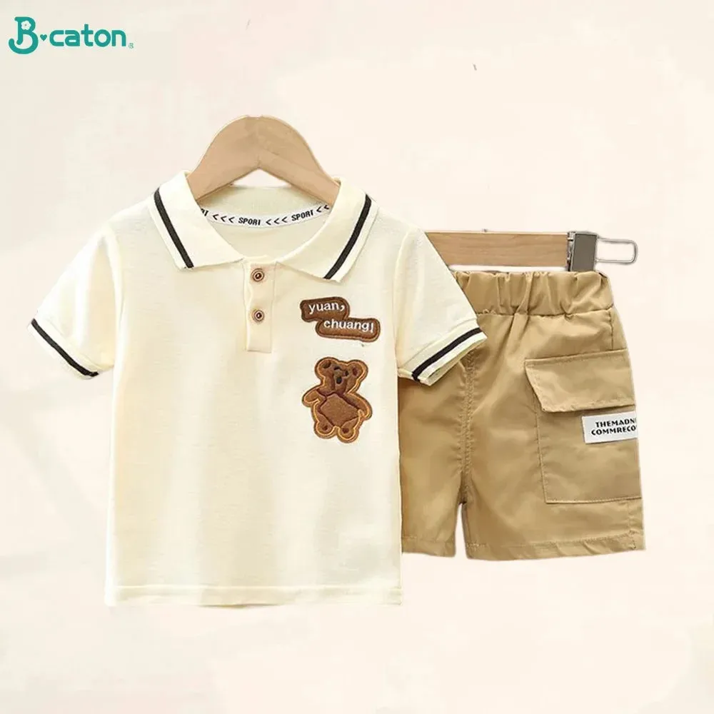 ARWEN AJH  Children Clothing mother Kids Clothes Children's Sets Boys T-shirt Shorts Summer Cotton Short sleeve fashion Suit