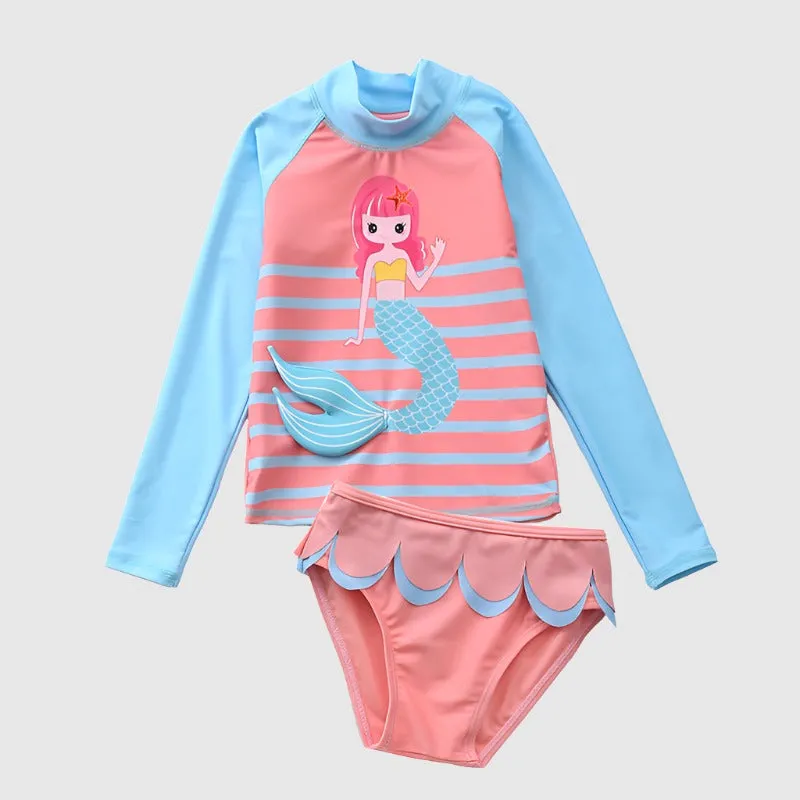 Baby Girl's Sun Protection Two-piece Swimsuit