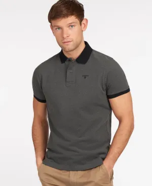 BARBOUR Sports Polo Mix Shirt - Men's - Black