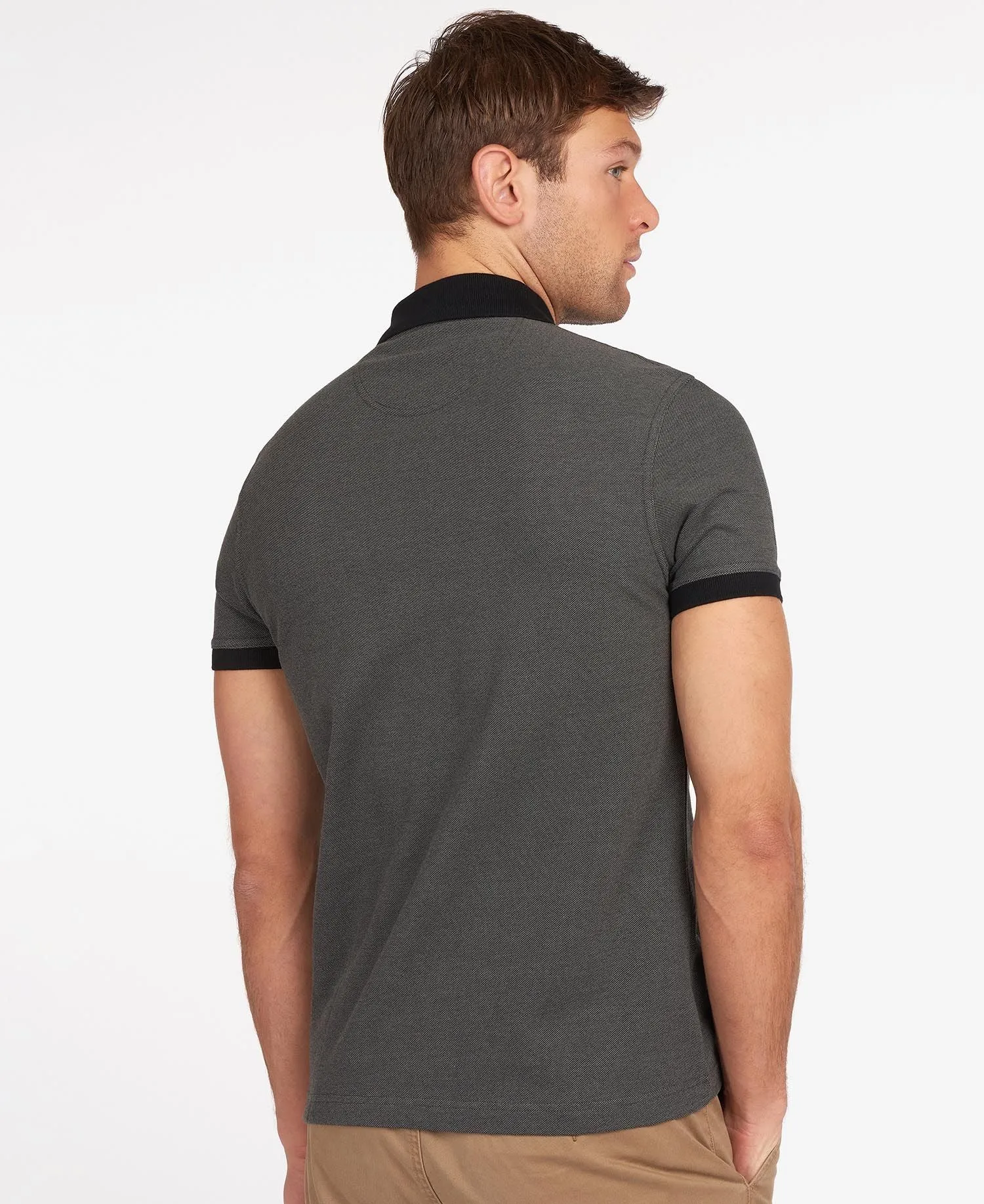 BARBOUR Sports Polo Mix Shirt - Men's - Black