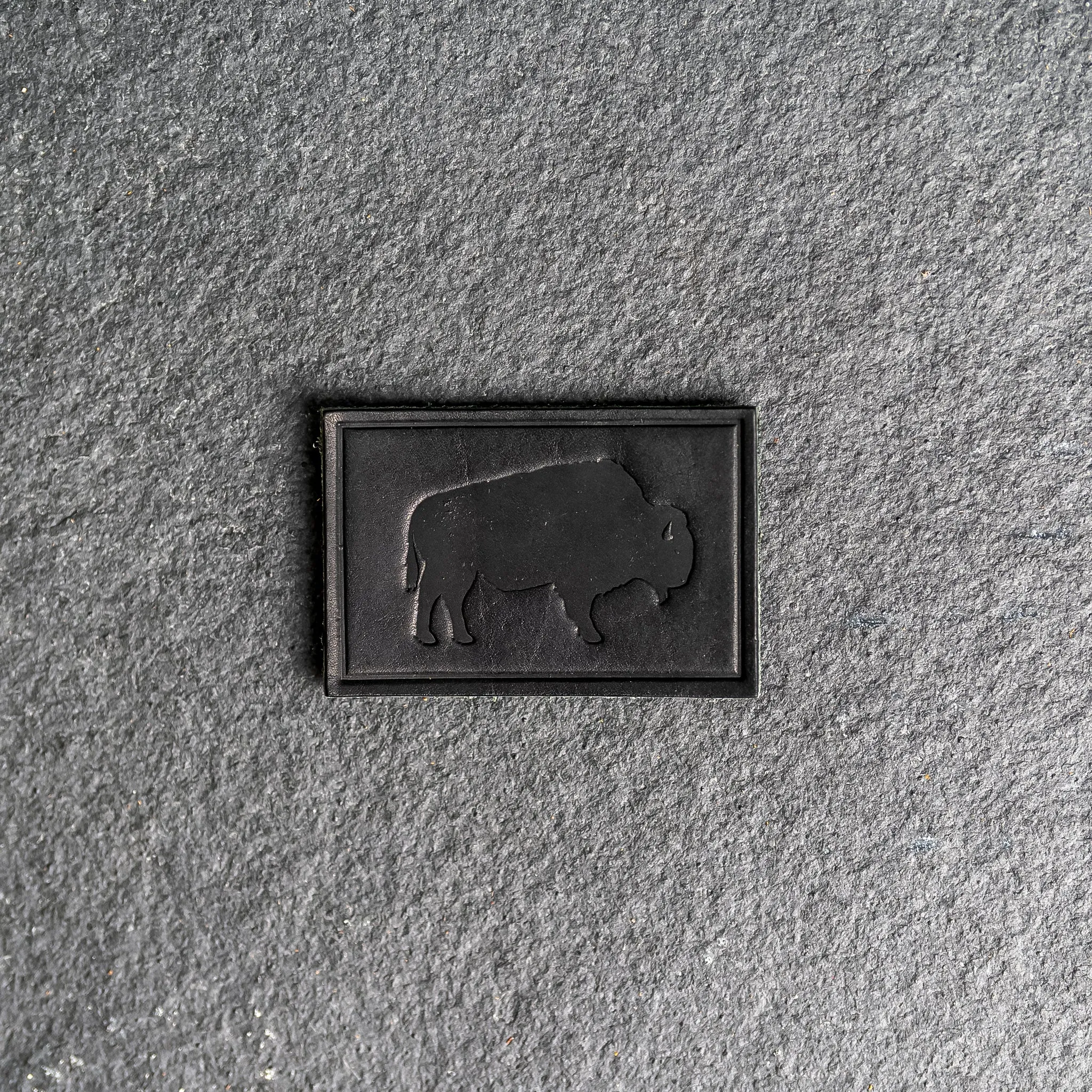 Bison Leather Patches with optional Velcro added