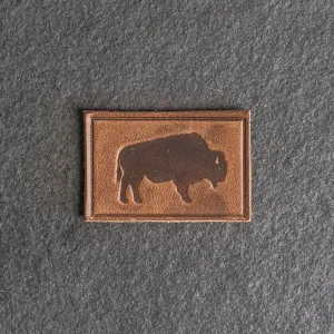 Bison Leather Patches with optional Velcro added