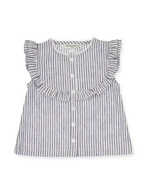 Blouse, Grey Stripes - Petite Lucette