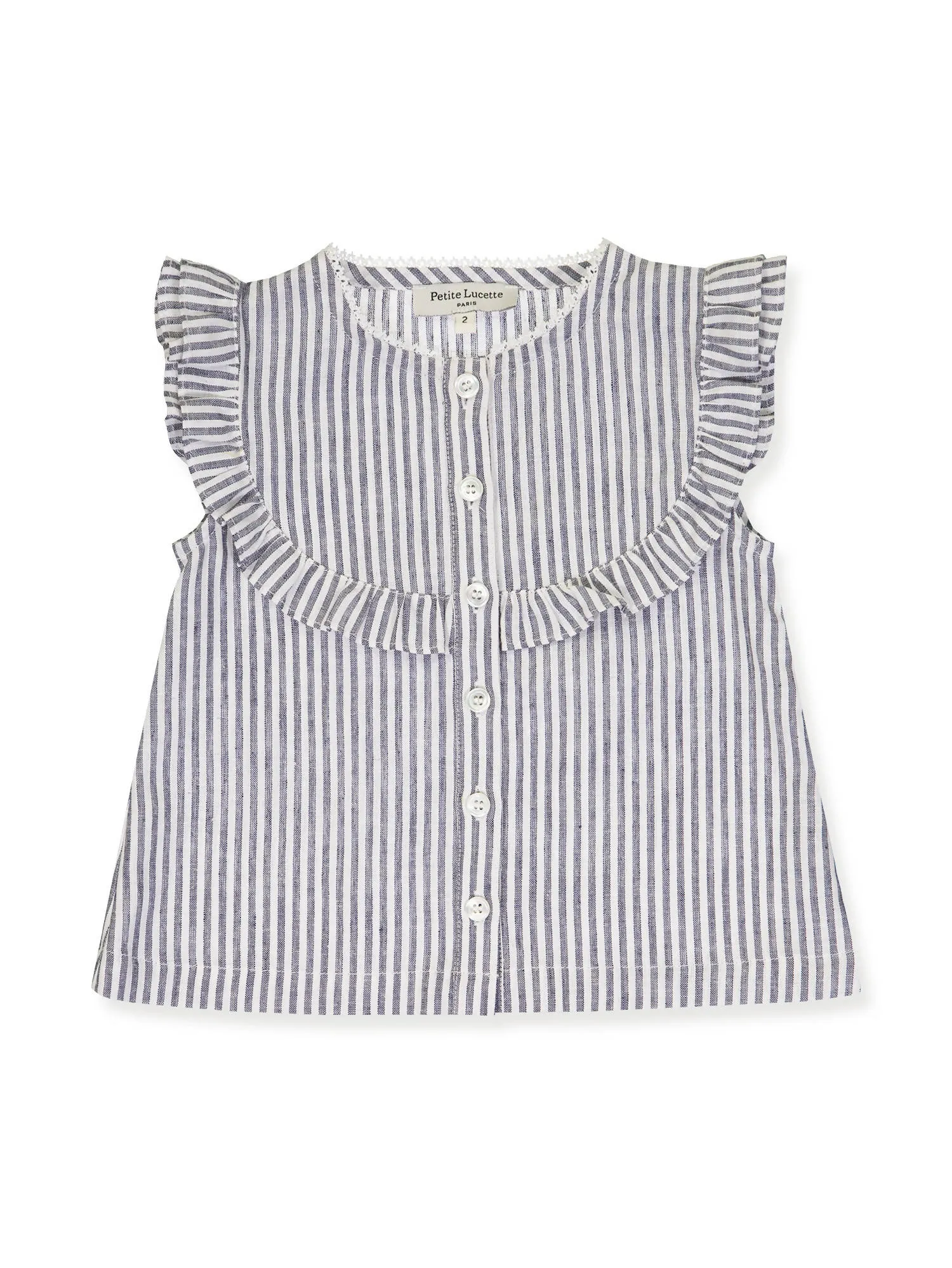 Blouse, Grey Stripes - Petite Lucette