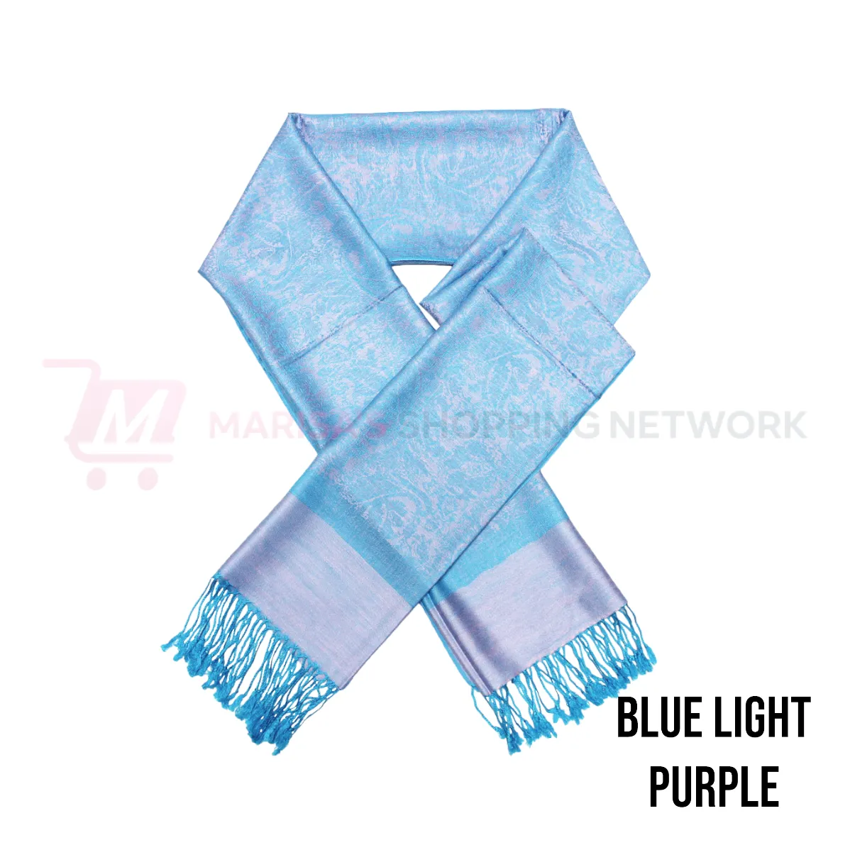 Blue Light Purple Paisley Pashmina Scarves