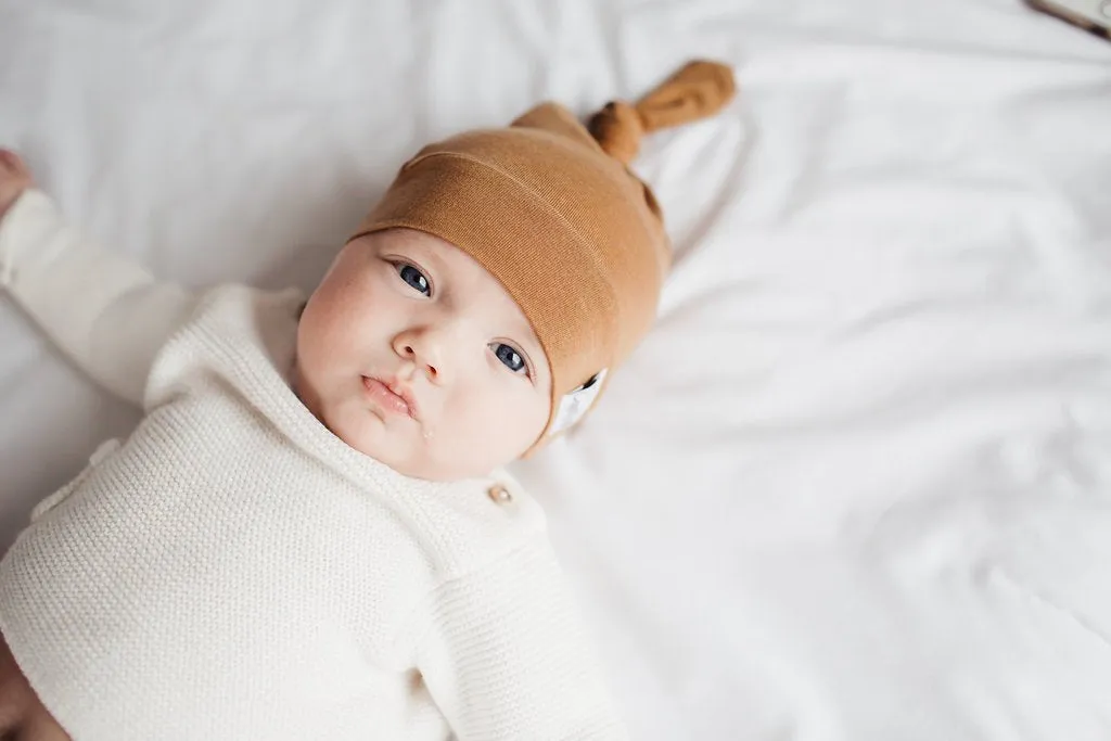 Camel Top Knot Hat