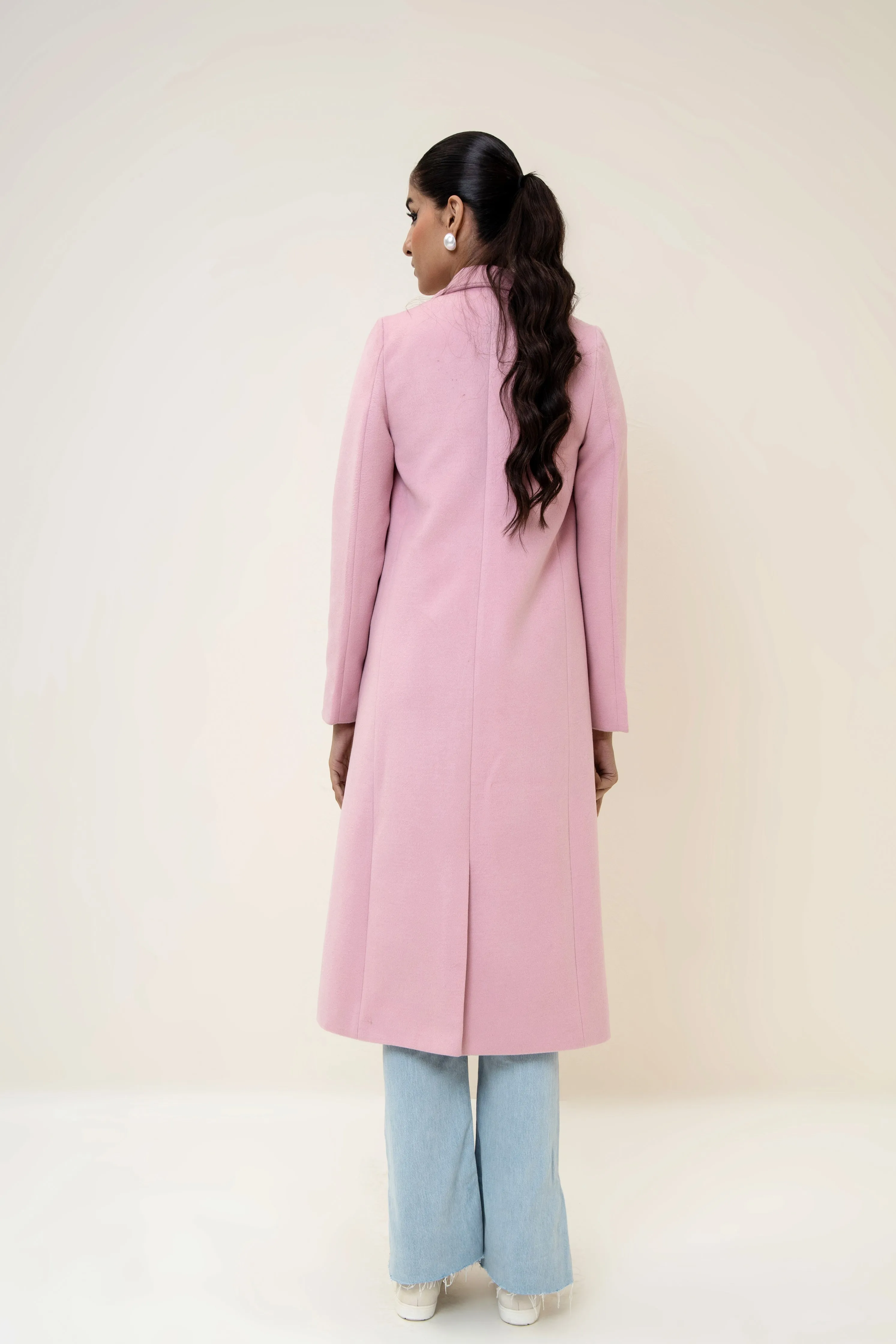 Chloe long coat pink