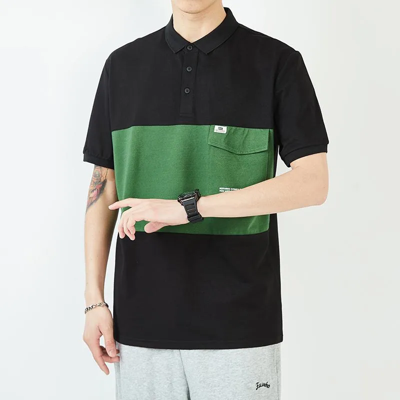 Cotton Silky Business Lapel Short Sleeve Polo Shirt