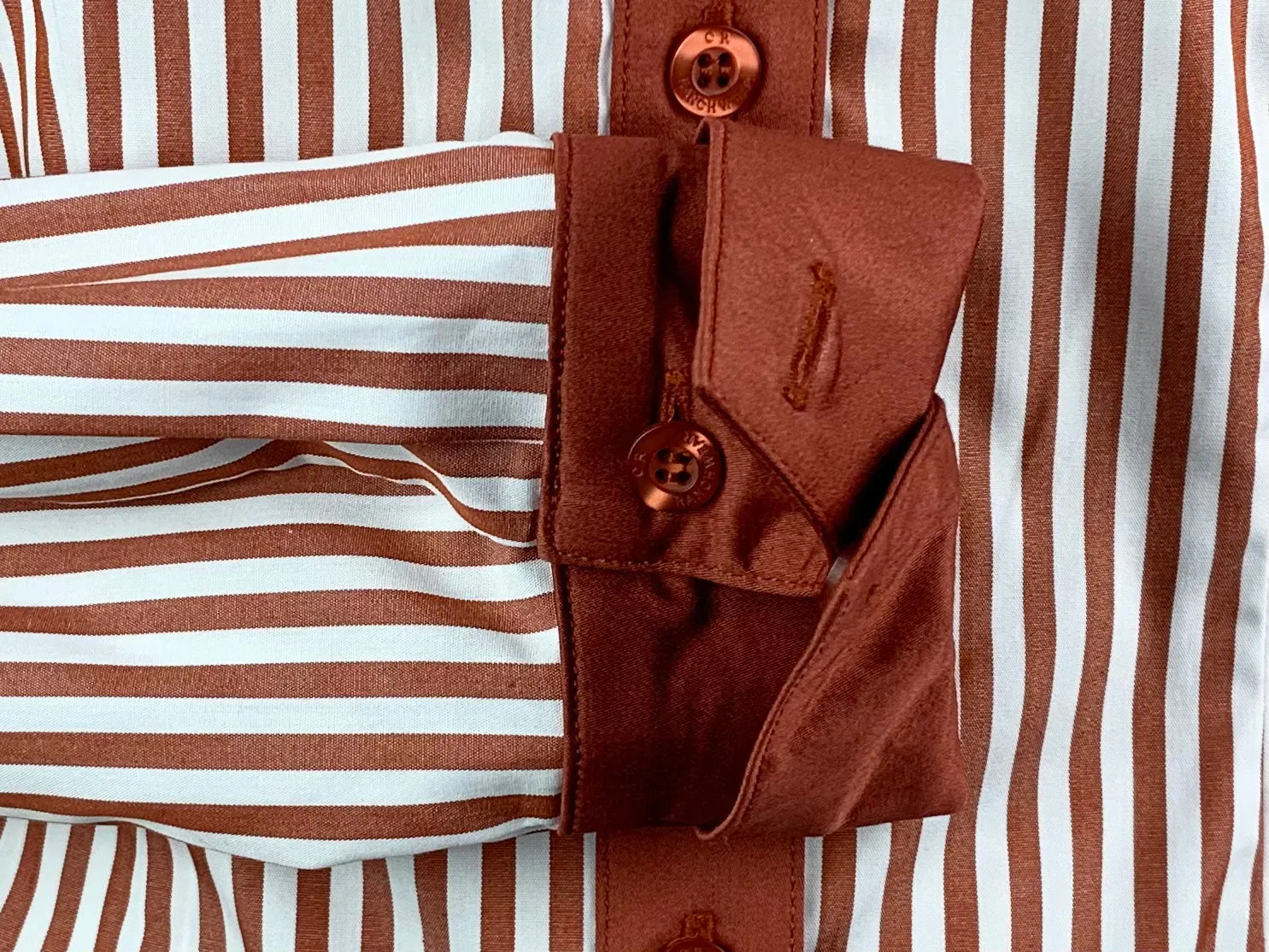 CR Tradition Rust and White Bengal Stripe - FINAL SALE