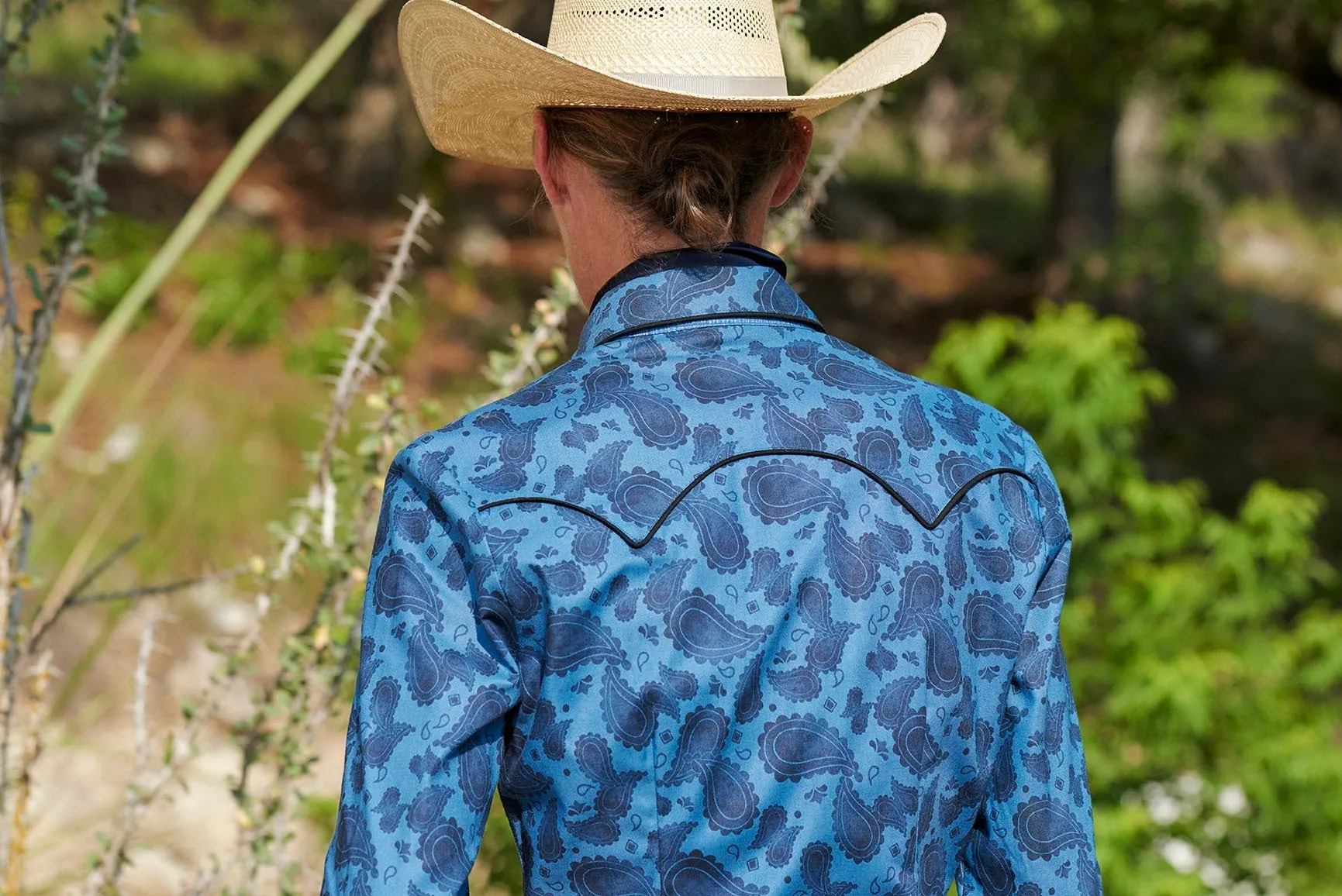 CR Western Pro Indigo Paisley- FINAL SALE