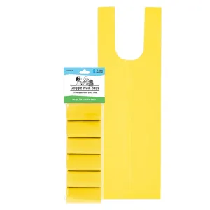 Doggie Walk Refill Yellow Tie Handle Dog Poop Bags 6 Rolls 72ct