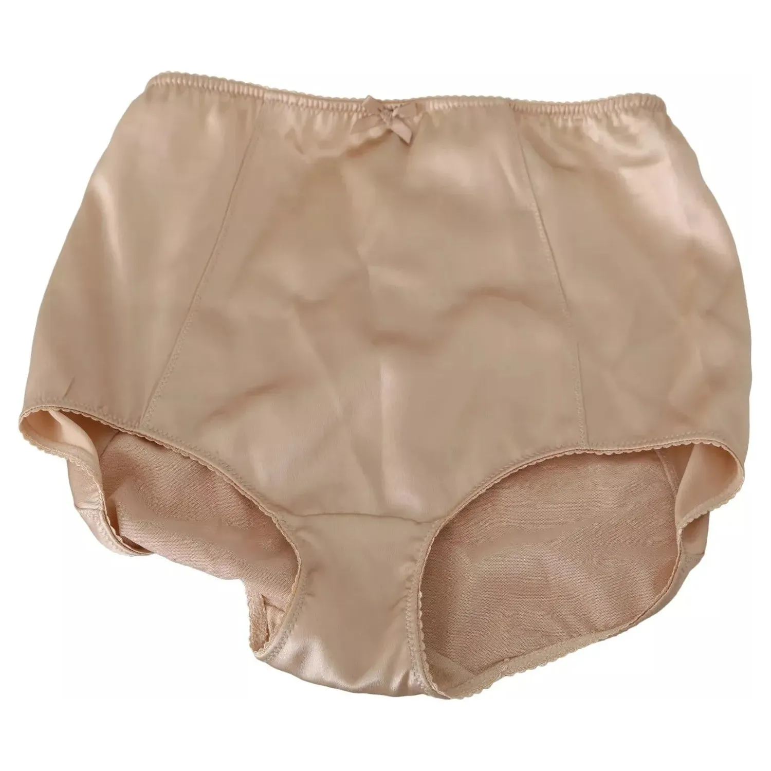 Dolce & Gabbana Beige Flower Logo Stretch Bottoms Underwear