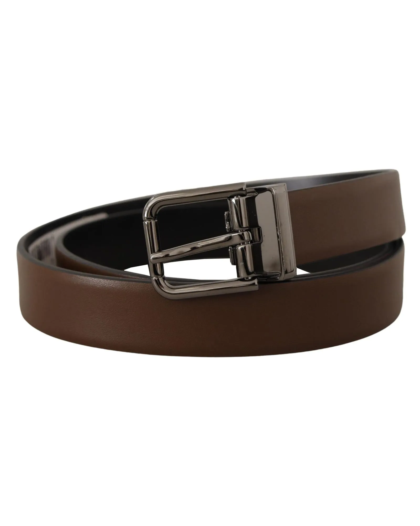 Dolce & Gabbana Men's Reversible Brown Leather Belt