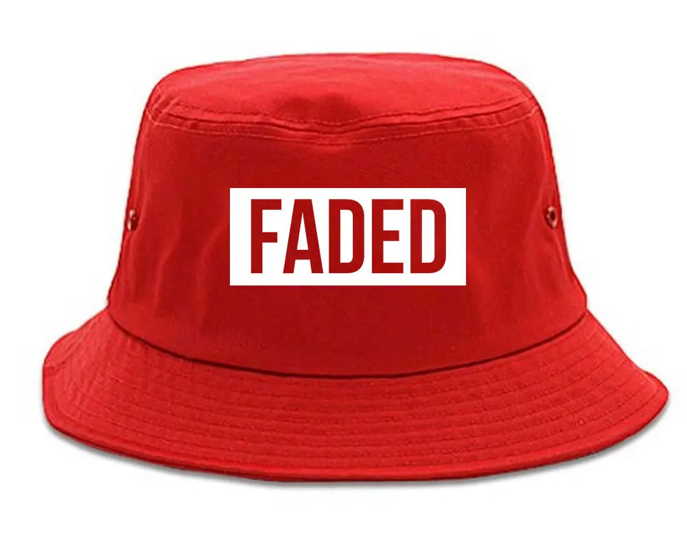 Faded Red and Pink Marijuana Weed Bucket Hat