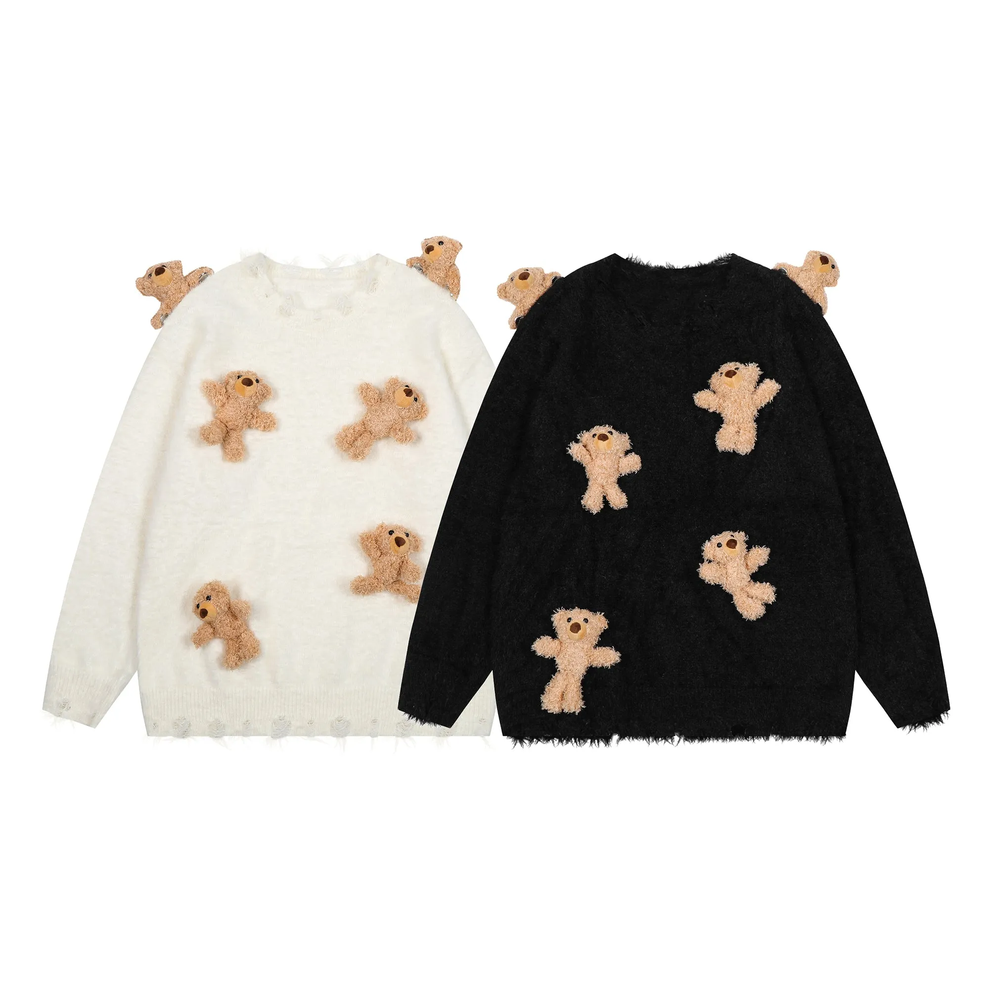 Faire Echo 3D Bear Embellished Sweater