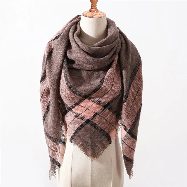 Fashion Cashmere Plaid Scarf Printed Bandana Shawl #MS-1