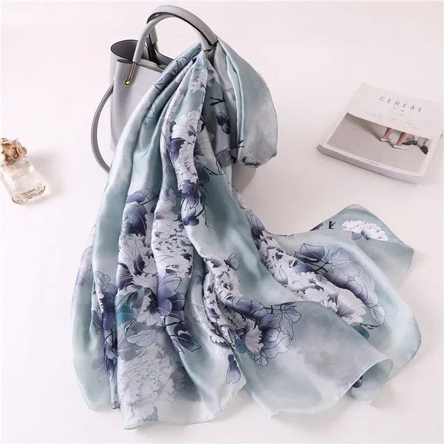 Fashion Silk Scarf Printed Bandana Shawl #FS-1