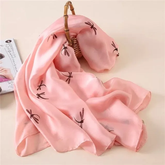 Fashion Silk Scarf Printed Bandana Shawl #LZ084