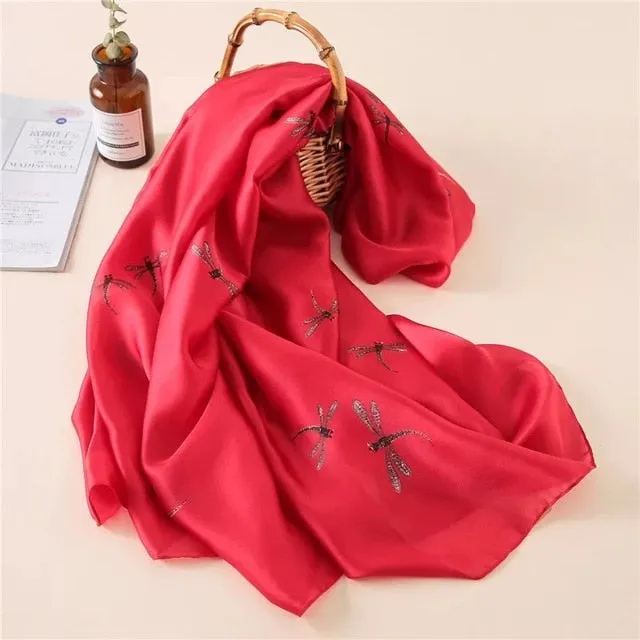 Fashion Silk Scarf Printed Bandana Shawl #LZ084