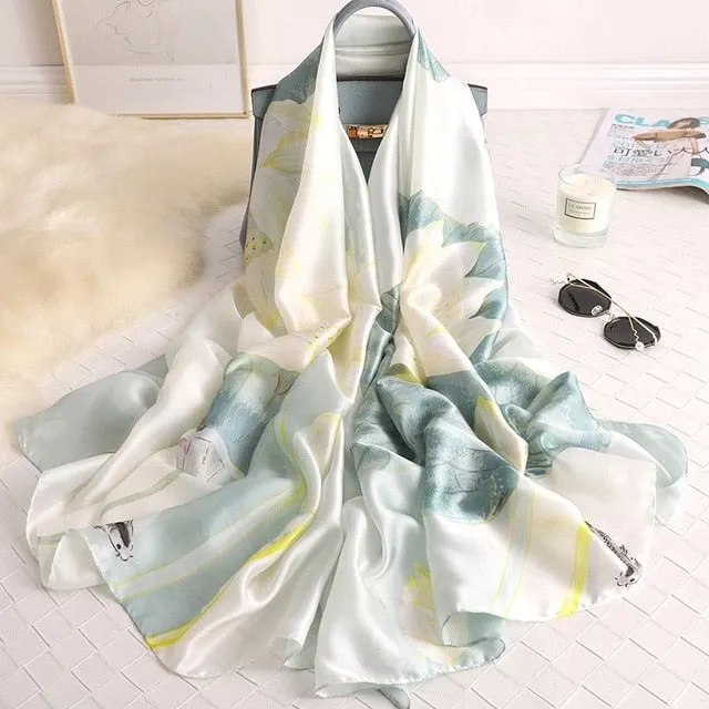 Fashion Silk Scarf Printed Bandana Shawl #LZ084