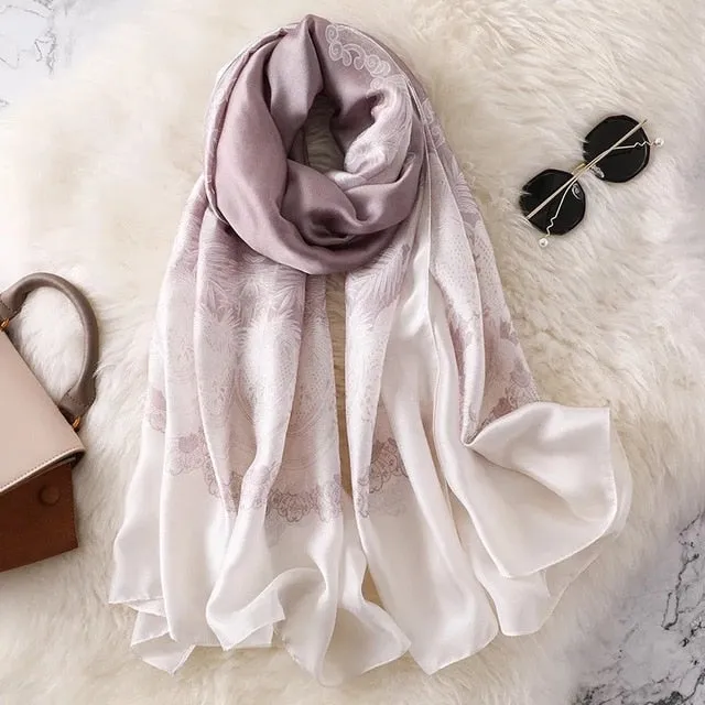 Fashion Silk Scarf Printed Bandana Shawl #LZ084