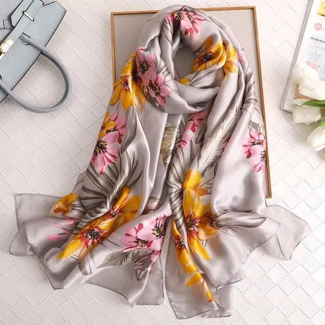 Fashion Silk Scarf Printed Bandana Shawl #LZ084