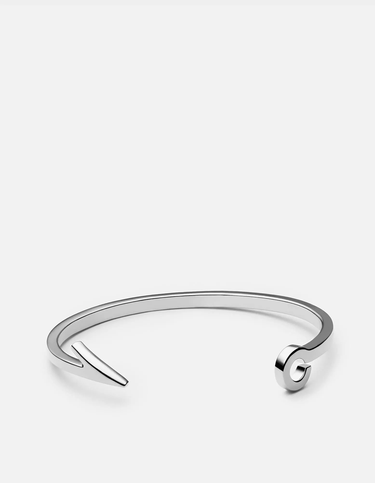 Fish Hook Cuff, Sterling Silver