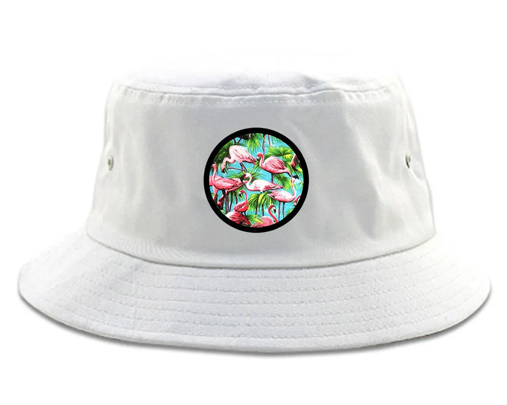 Flamingo Circle Bucket Hat