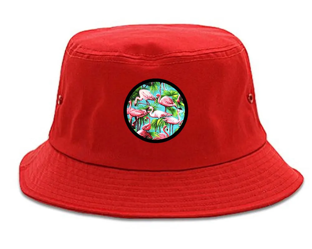 Flamingo Circle Bucket Hat