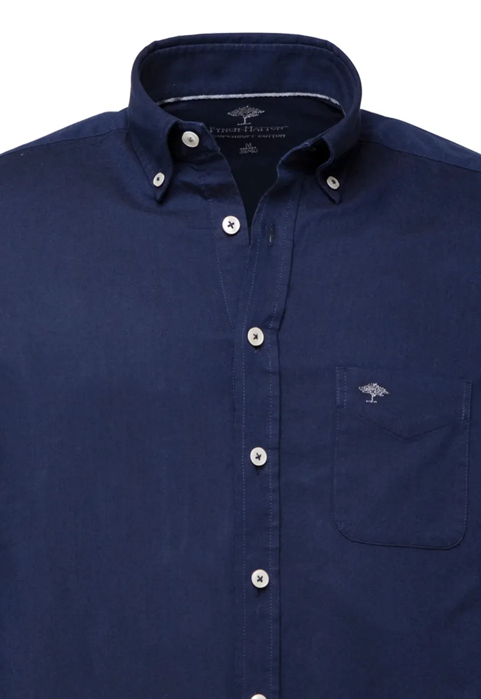 FYNCH HATTON ALL SEASON OXFORD SHIRT NAVY 5540