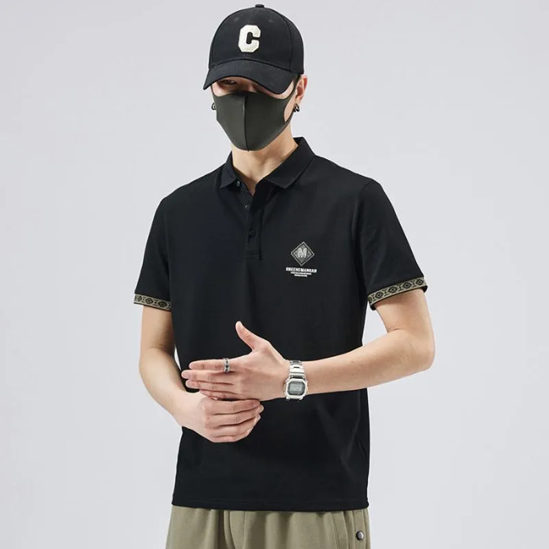 High Quality Elasticity Lapel Pure Cotton Short Sleeve Polo Shirt