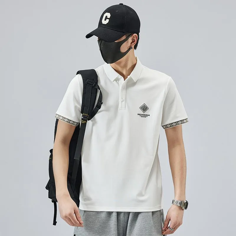 High Quality Elasticity Lapel Pure Cotton Short Sleeve Polo Shirt