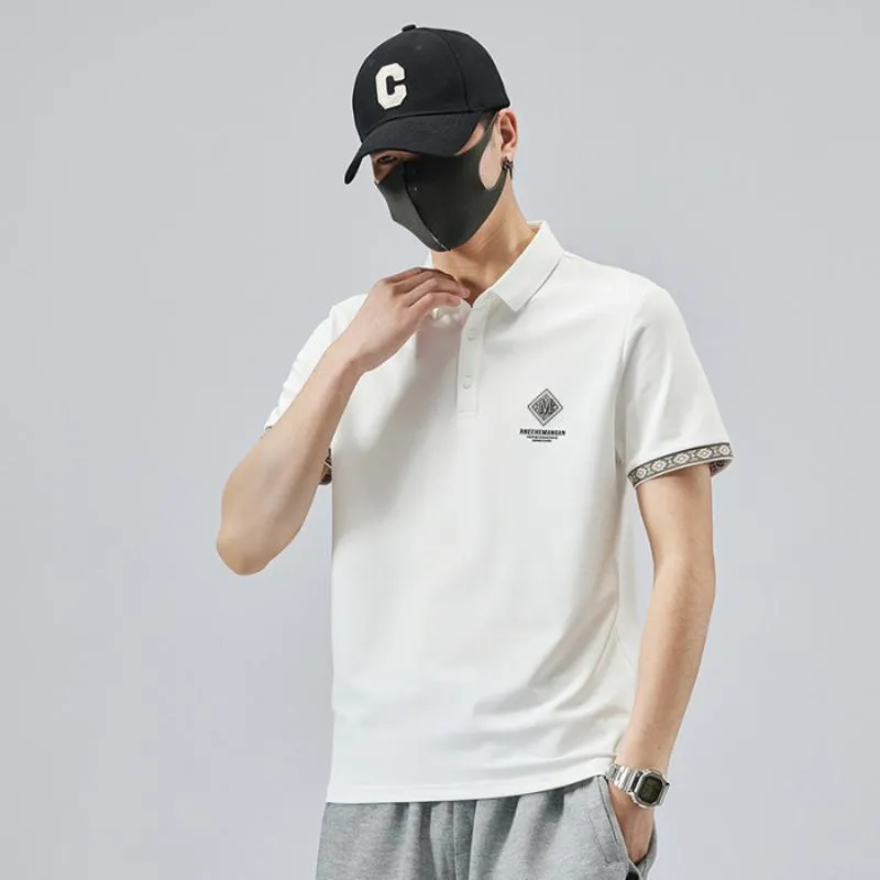 High Quality Elasticity Lapel Pure Cotton Short Sleeve Polo Shirt