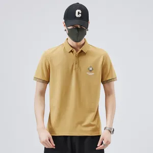 High Quality Elasticity Lapel Pure Cotton Short Sleeve Polo Shirt