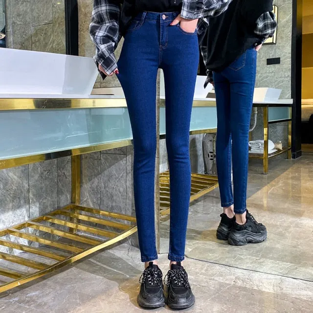 High Waist Jeans Women Skinny Jeans Woman Pencil Pants Elastic Pants