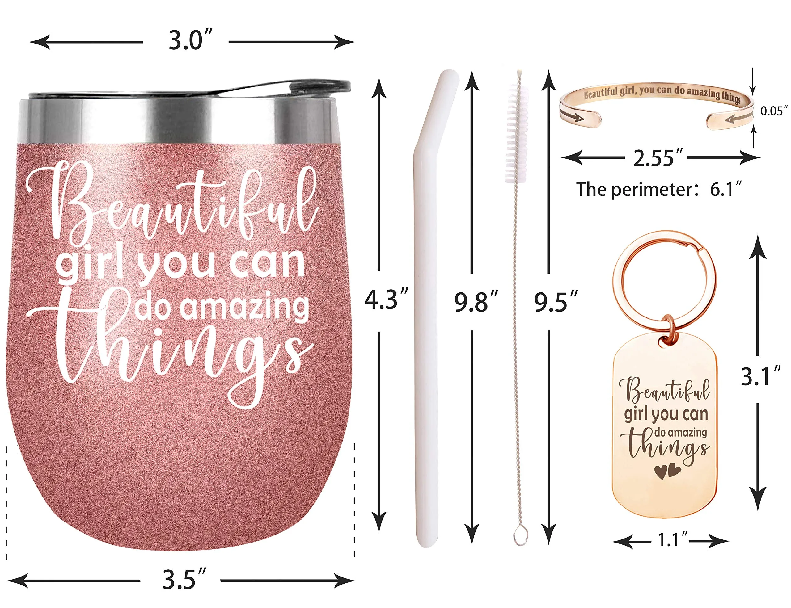 Inspirational Gifts for Women Tumbler, Beautiful Girl You Can Do Amazing Things, Funny