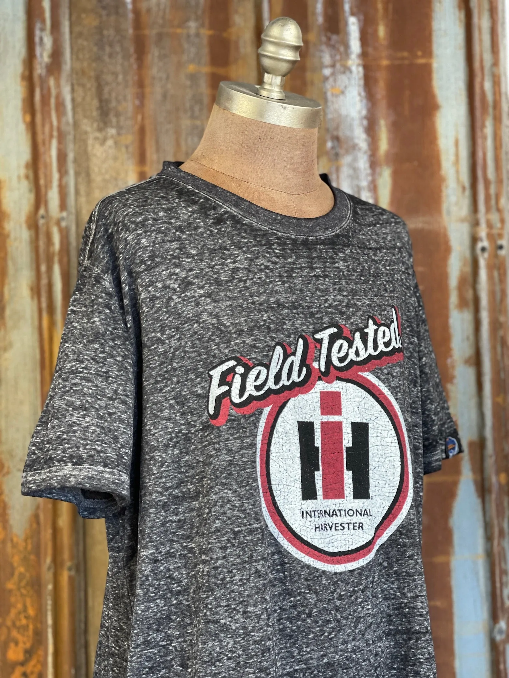 International Harvester Field Tested LUXE Tee- Charcoal Grey CLEARANCE