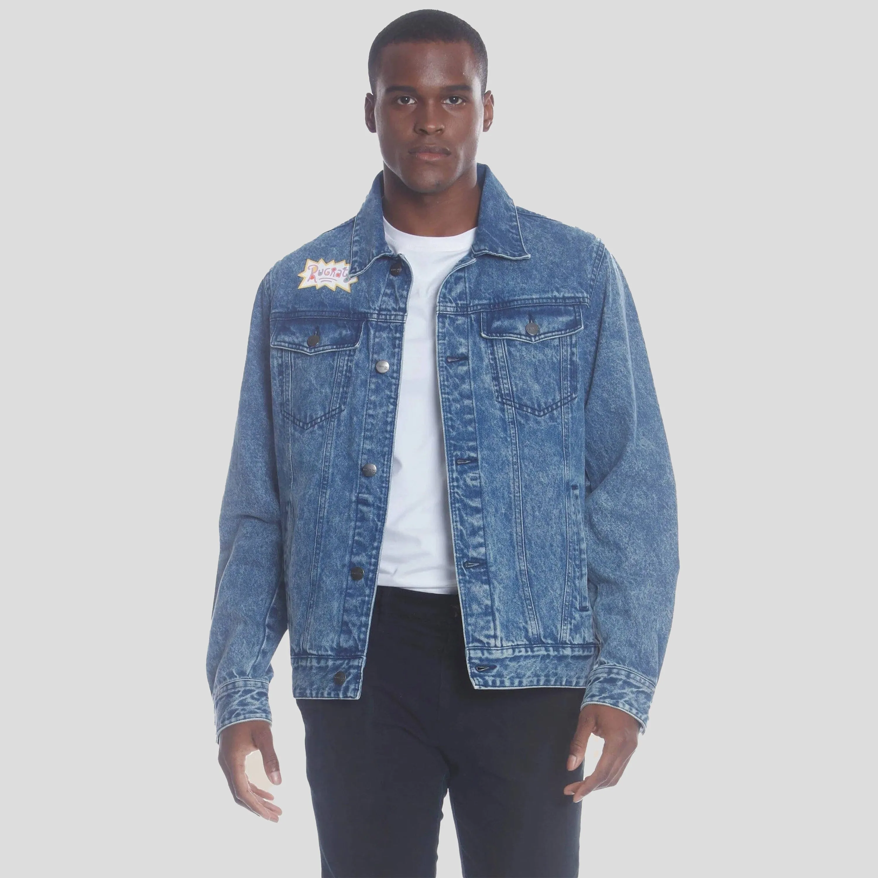 Members Only Men's Chucky Placement Nickelodeon Denim Jacket