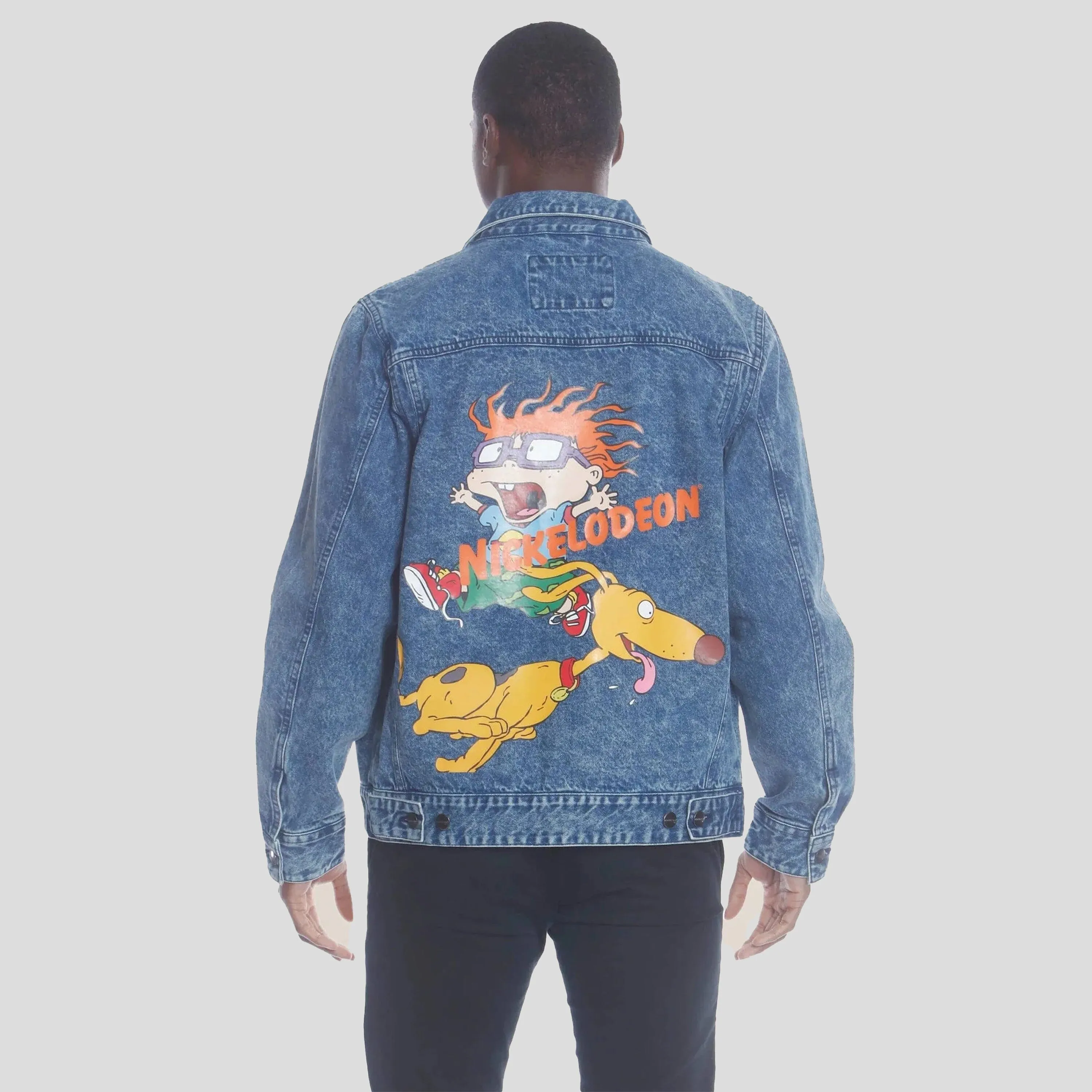 Members Only Men's Chucky Placement Nickelodeon Denim Jacket